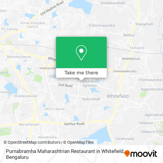 Purnabramha Maharashtrian Restaurant in Whitefield map