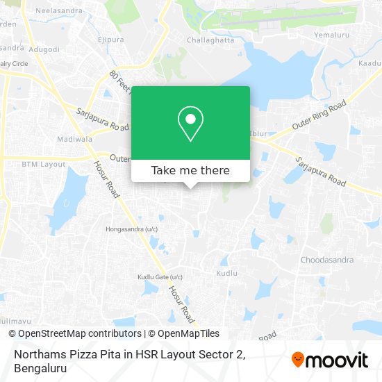 Northams Pizza Pita in HSR Layout Sector 2 map