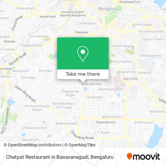 Chatpat Restaurant in Basavanagudi map