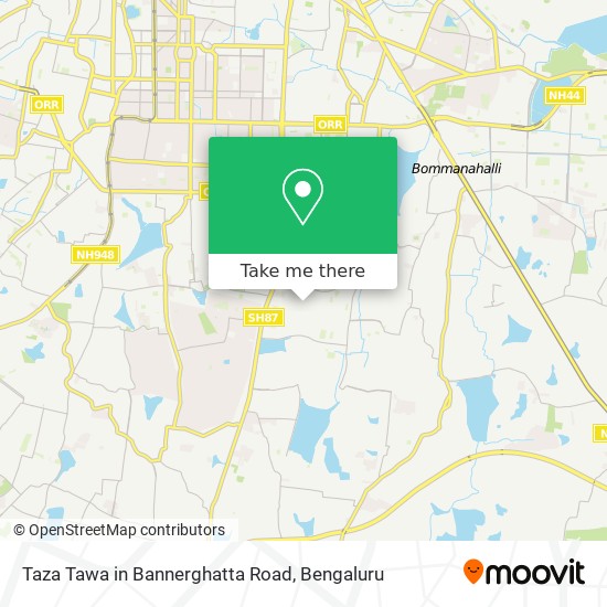 Taza Tawa in Bannerghatta Road map