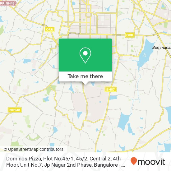 Dominos Pizza, Plot No.45 / 1, 45 / 2, Central 2, 4th Floor, Unit No.7, Jp Nagar 2nd Phase, Bangalore - map