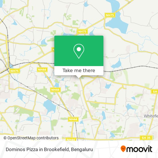 Dominos Pizza in Brookefield map