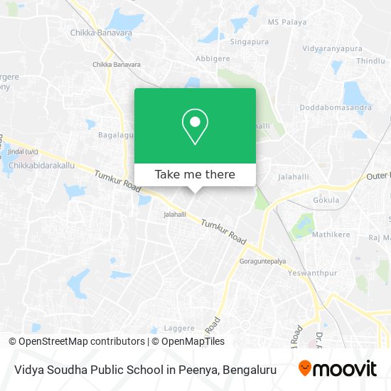 Vidya Soudha Public School in Peenya map