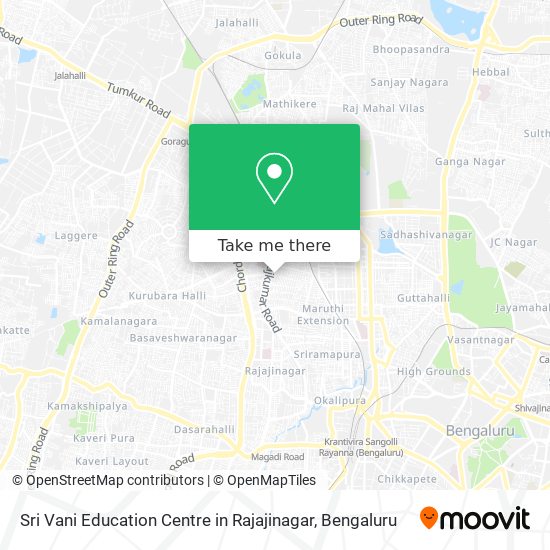 Sri Vani Education Centre in Rajajinagar map