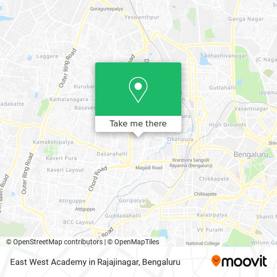 East West Academy in Rajajinagar map