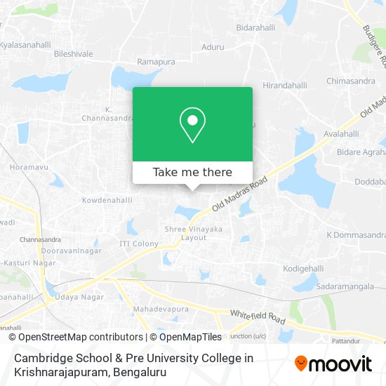Cambridge School & Pre University College in Krishnarajapuram map