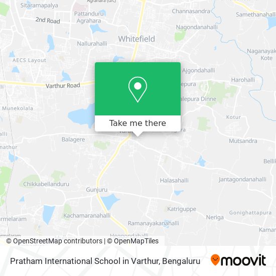 Pratham International School in Varthur map