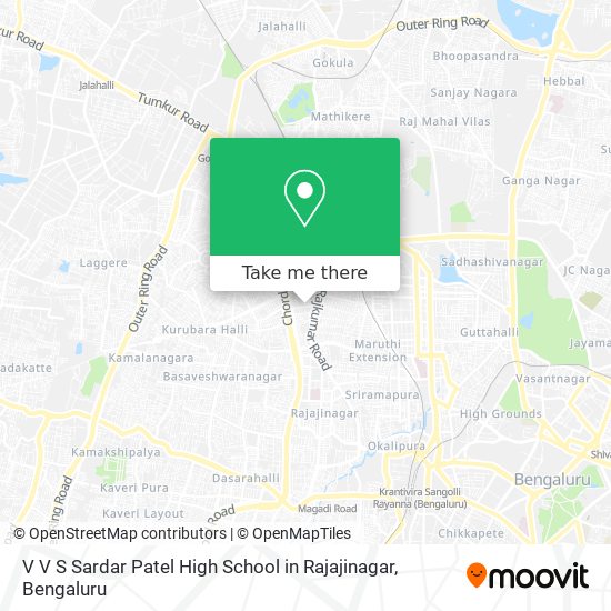 V V S Sardar Patel High School in Rajajinagar map