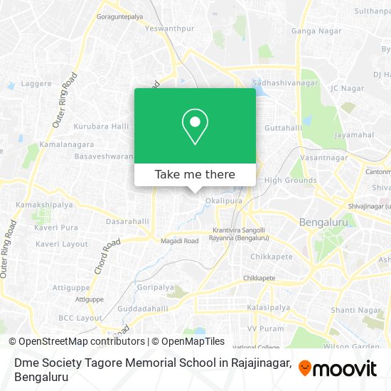 Dme Society Tagore Memorial School in Rajajinagar map