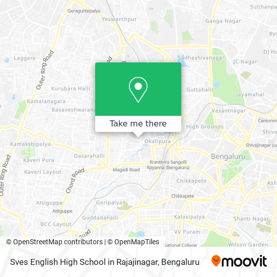 Sves English High School in Rajajinagar map