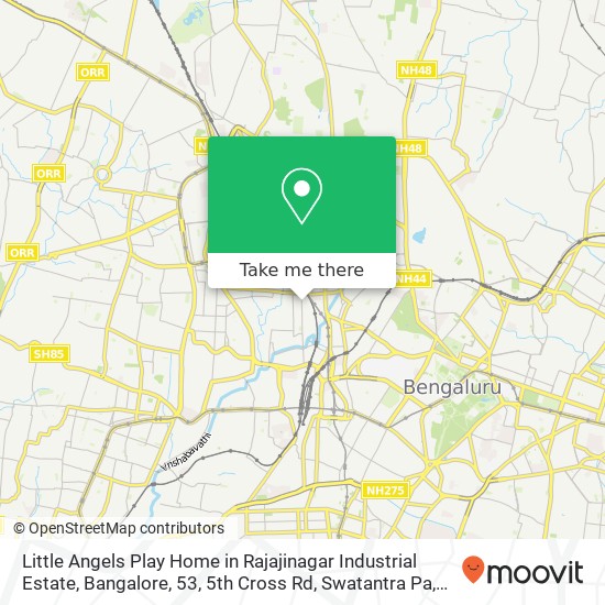 Little Angels Play Home in Rajajinagar Industrial Estate, Bangalore, 53, 5th Cross Rd, Swatantra Pa map