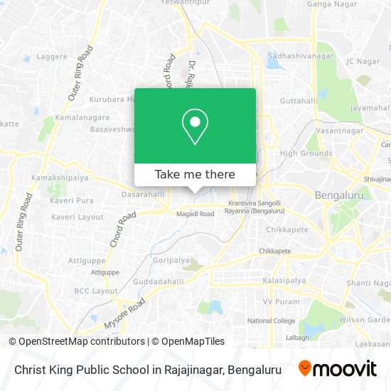 Christ King Public School in Rajajinagar map