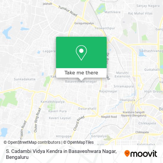 S. Cadambi Vidya Kendra in Basaveshwara Nagar map