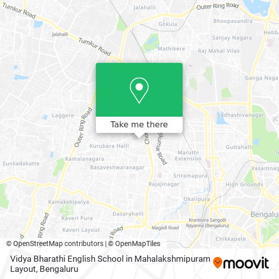 Vidya Bharathi English School in Mahalakshmipuram Layout map