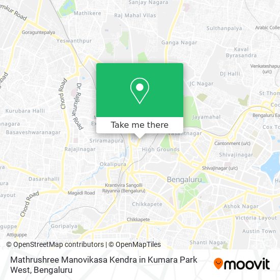 Mathrushree Manovikasa Kendra in Kumara Park West map