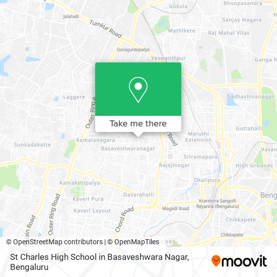 St Charles High School in Basaveshwara Nagar map