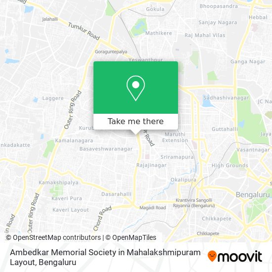 Ambedkar Memorial Society in Mahalakshmipuram Layout map