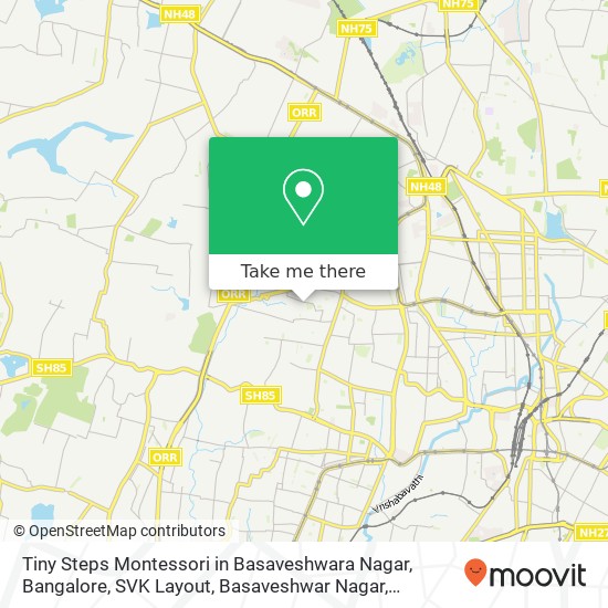 Tiny Steps Montessori in Basaveshwara Nagar, Bangalore, SVK Layout, Basaveshwar Nagar, Bengaluru, K map