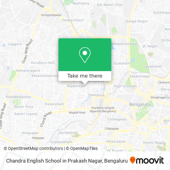 Chandra English School in Prakash Nagar map
