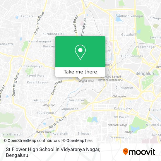 St Flower High School in Vidyaranya Nagar map