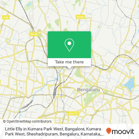 Little Elly in Kumara Park West, Bangalore, Kumara Park West, Sheshadripuram, Bengaluru, Karnataka, map