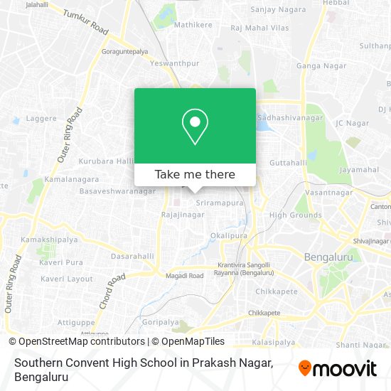 Southern Convent High School in Prakash Nagar map