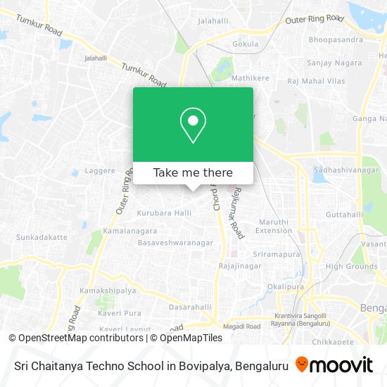 Sri Chaitanya Techno School in Bovipalya map