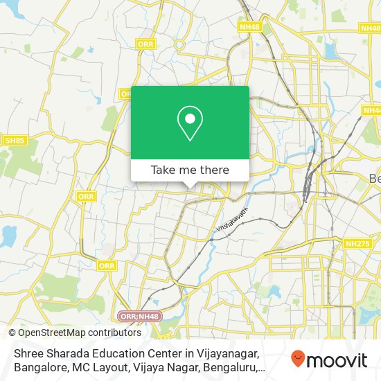 Shree Sharada Education Center in Vijayanagar, Bangalore, MC Layout, Vijaya Nagar, Bengaluru, Karna map