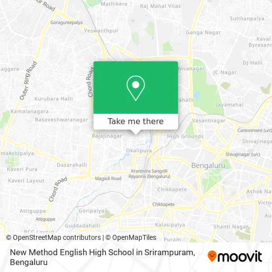 New Method English High School in Srirampuram map