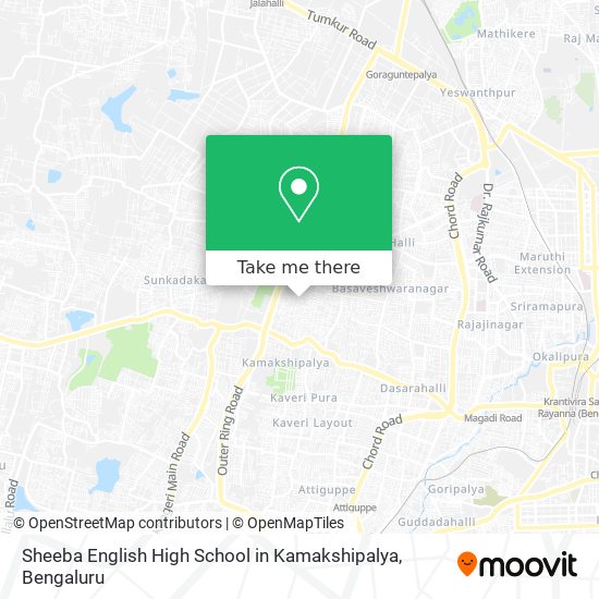 Sheeba English High School in Kamakshipalya map