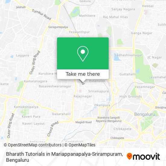 Bharath Tutorials in Mariappanapalya-Srirampuram map