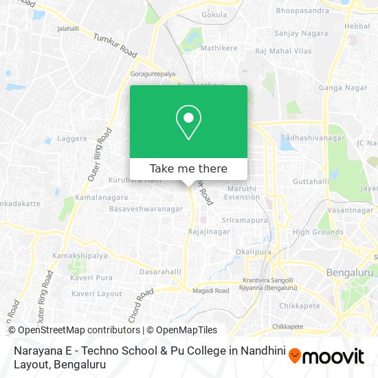 Narayana E - Techno School & Pu College in Nandhini Layout map