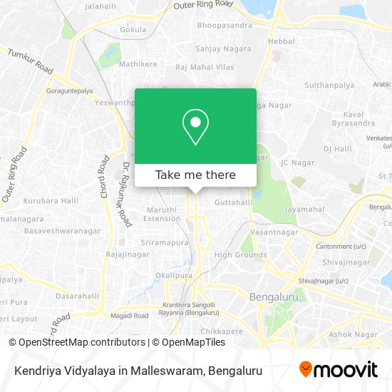 Kendriya Vidyalaya in Malleswaram map