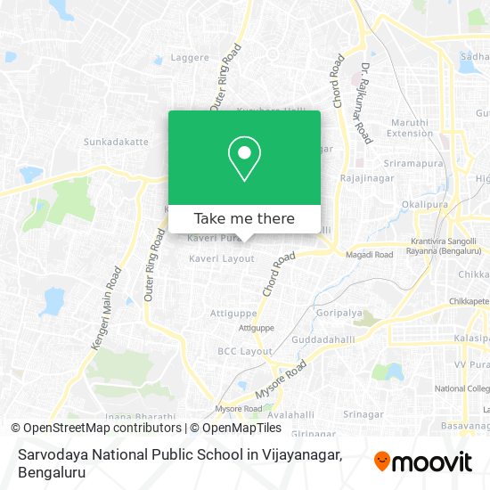 Sarvodaya National Public School in Vijayanagar map