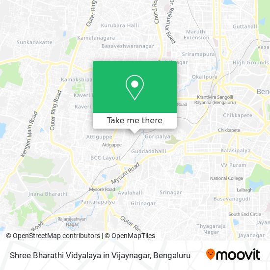 Shree Bharathi Vidyalaya in Vijaynagar map