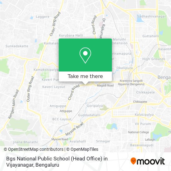 Bgs National Public School (Head Office) in Vijayanagar map