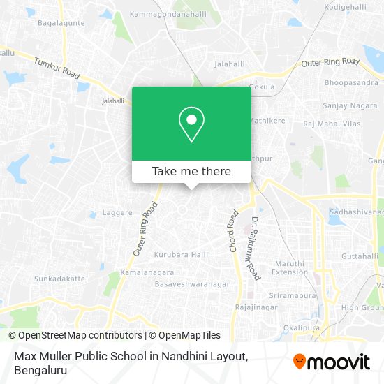 Max Muller Public School in Nandhini Layout map