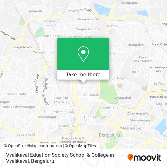 Vyalikaval Eduation Society School & College in Vyalikaval map