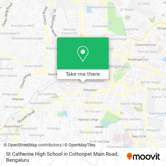 St Catherine High School in Cottonpet Main Road map
