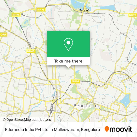 Edumedia India Pvt Ltd in Malleswaram map