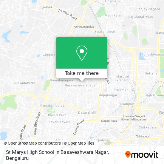 St Marys High School in Basaveshwara Nagar map