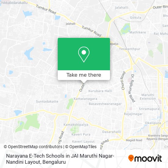 Narayana E-Tech Schools in JAI Maruthi Nagar-Nandini Layout map