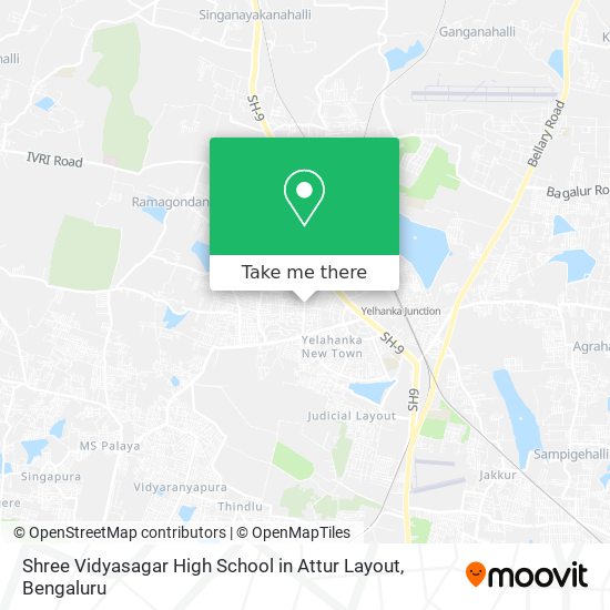 Shree Vidyasagar High School in Attur Layout map