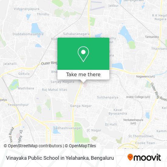Vinayaka Public School in Yelahanka map