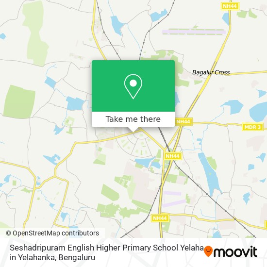 Seshadripuram English Higher Primary School Yelaha in Yelahanka map