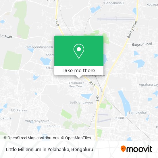 Little Millennium in Yelahanka map