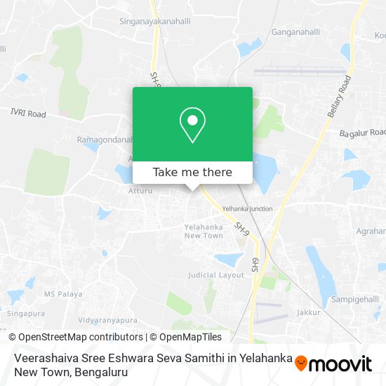 Veerashaiva Sree Eshwara Seva Samithi in Yelahanka New Town map