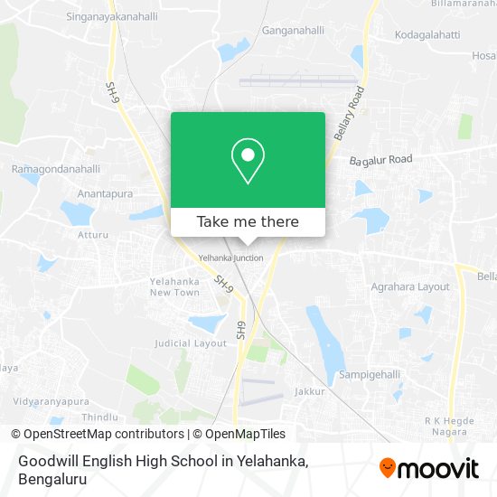 Goodwill English High School in Yelahanka map