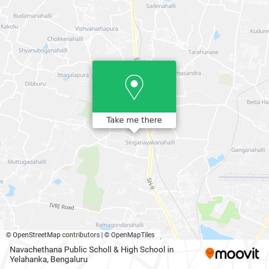 Navachethana Public Scholl & High School in Yelahanka map