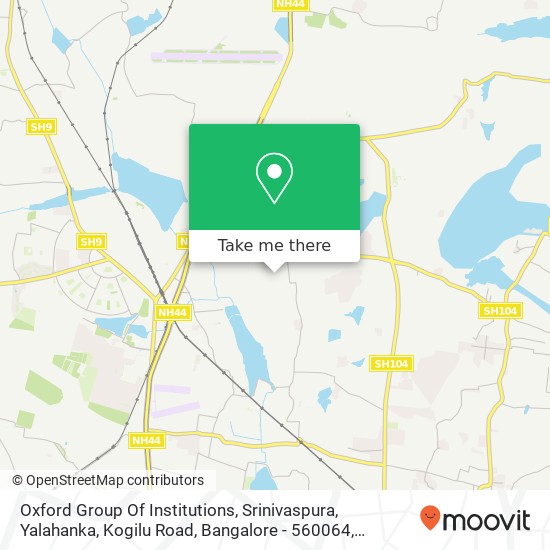 Oxford Group Of Institutions, Srinivaspura, Yalahanka, Kogilu Road, Bangalore - 560064 map